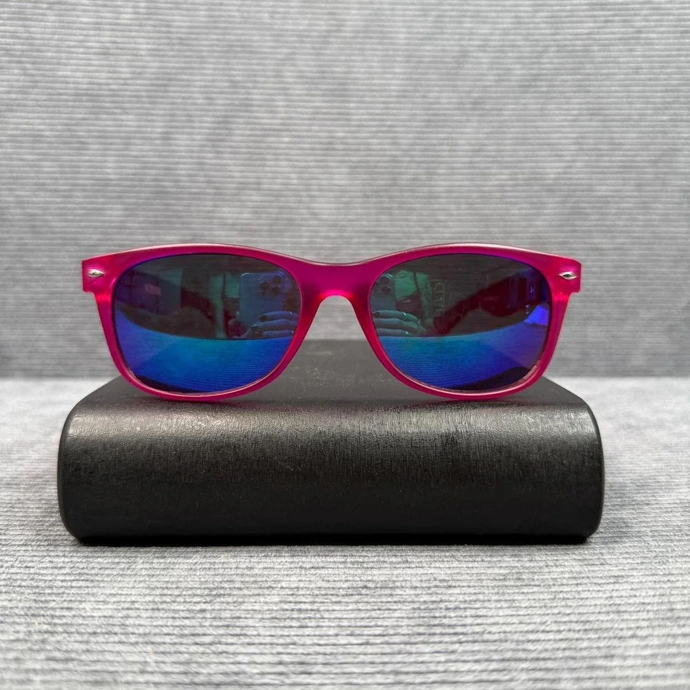 Zoo York Sunglasses Pink Translucent Frames Blue Mirrored Lens 20050-822650 Y2k